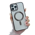 thumbnail image 1 of Cover for iPhone 13 Pro, Compatible with MagSafe Case,Slim Plating Hybrid Shockproof Lightweight Anti-Scratch Transparent Back Case Cover, black, 1 of 8