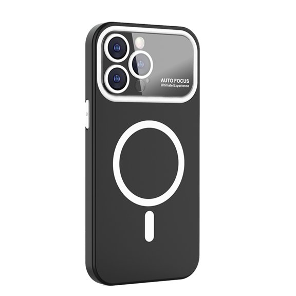 Cover for iPhone 14 Pro, Compatible with MagSafe Case,Slim Rubber Full Camera Lens Protector Cover Shockproof Soft TPU Anti-Scratch Case, black