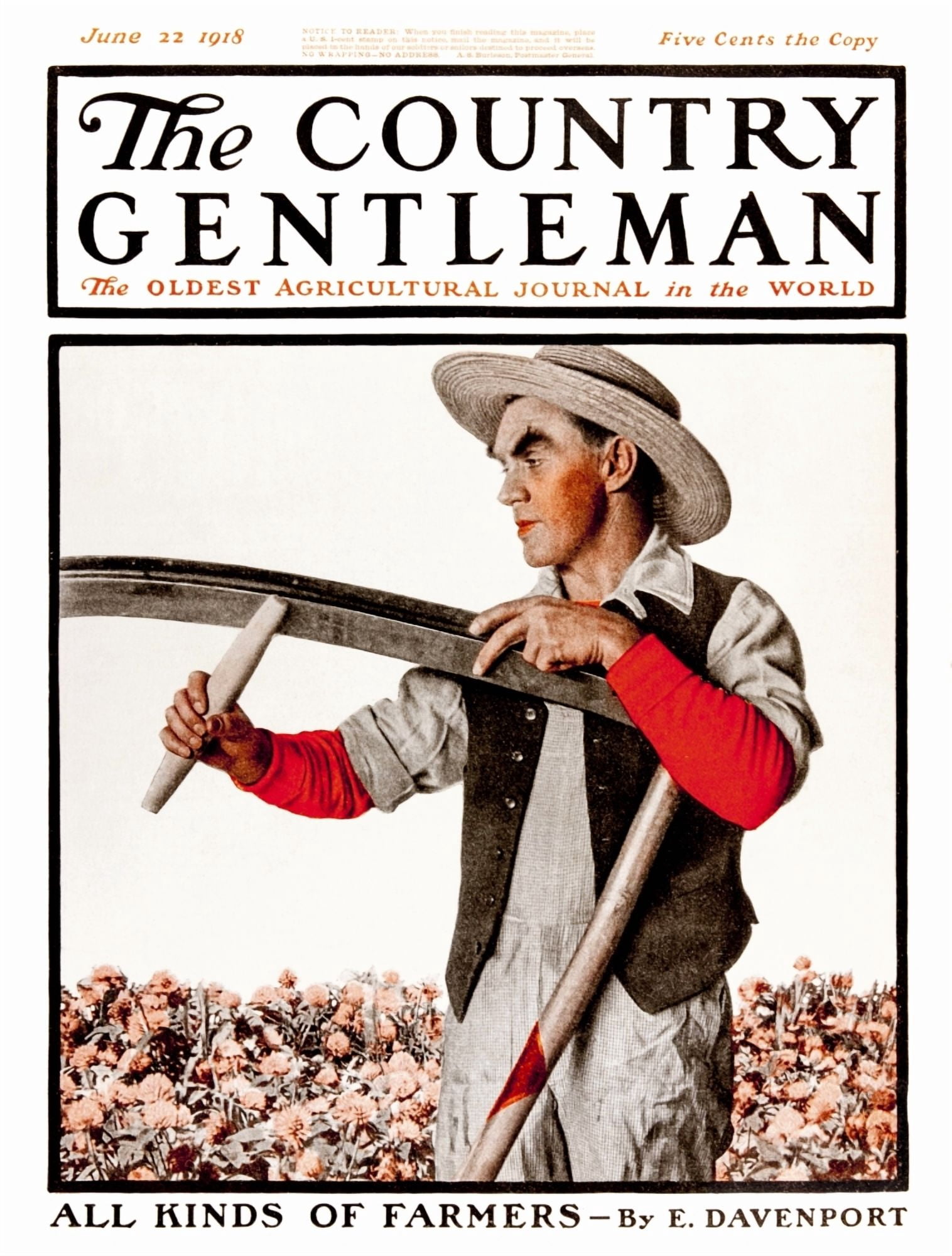 Cover of Country Gentleman agricultural magazine from the early 20th century Canvas Art - Remsberg Inc Design Pics (13 x 17)