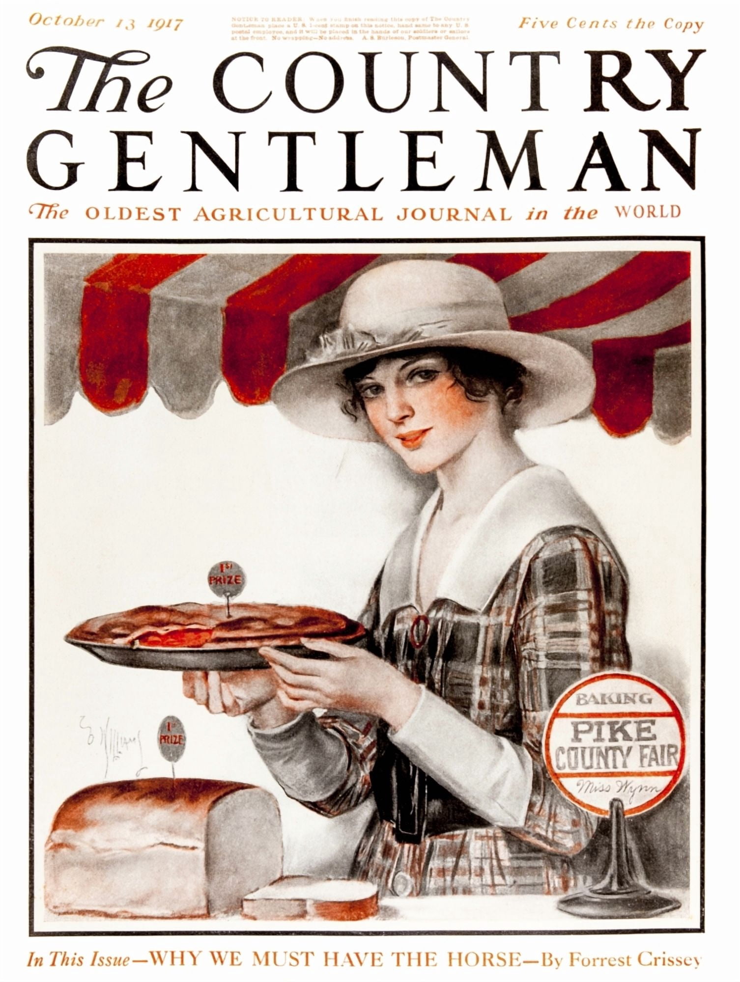 Cover of Country Gentleman agricultural magazine from the early 20th century Canvas Art - Remsberg Inc Design Pics (13 x 17)
