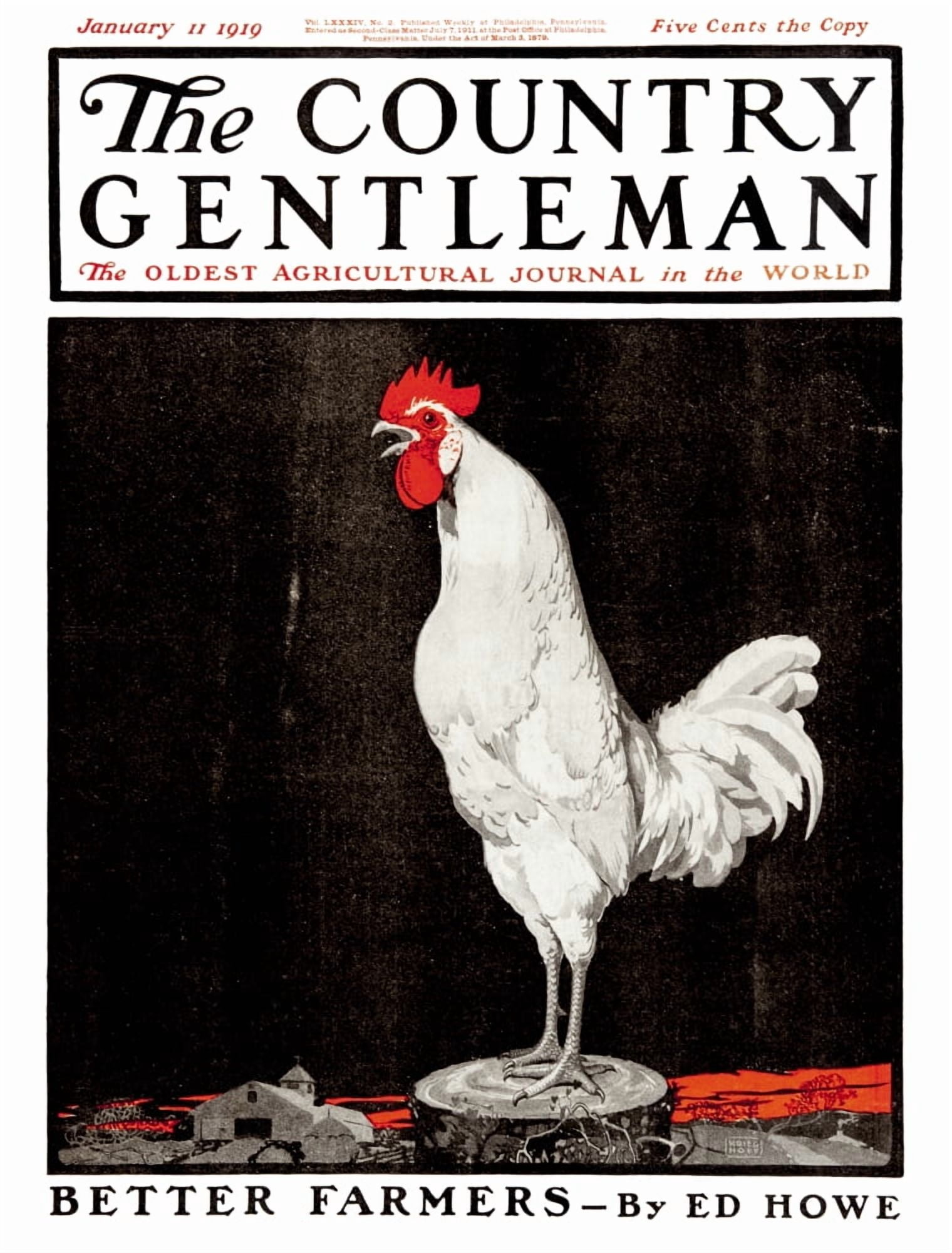 Cover of Country Gentleman agricultural magazine from the early 20th century Canvas Art - Remsberg Inc Design Pics (13 x 17)