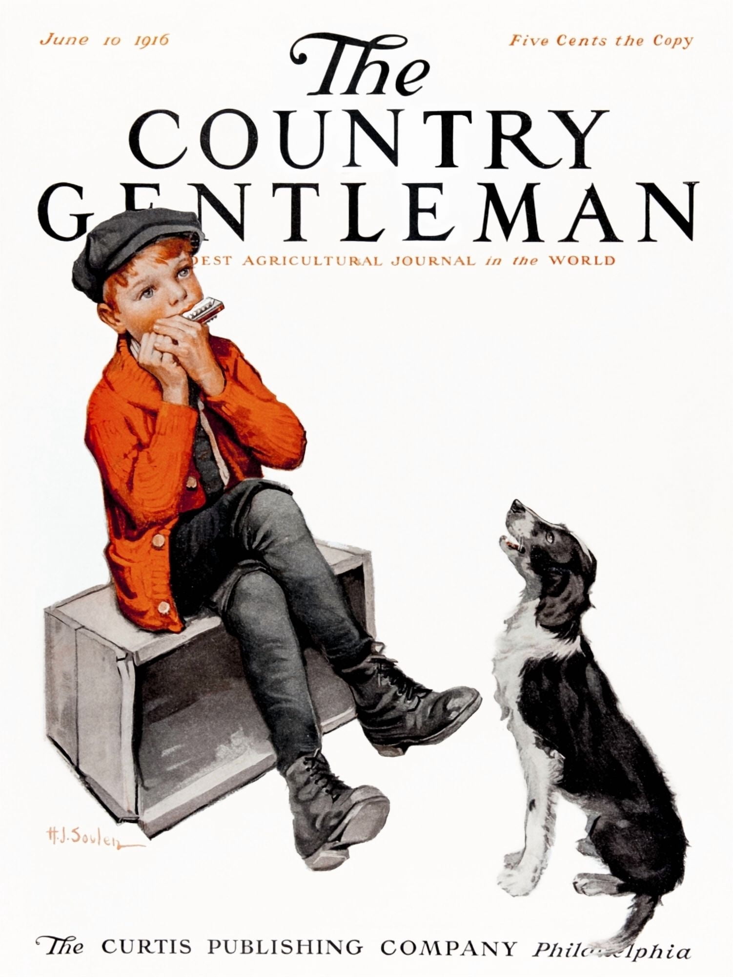 Cover of Country Gentleman agricultural magazine from the early 20th century Canvas Art - Remsberg Inc Design Pics (13 x 17)