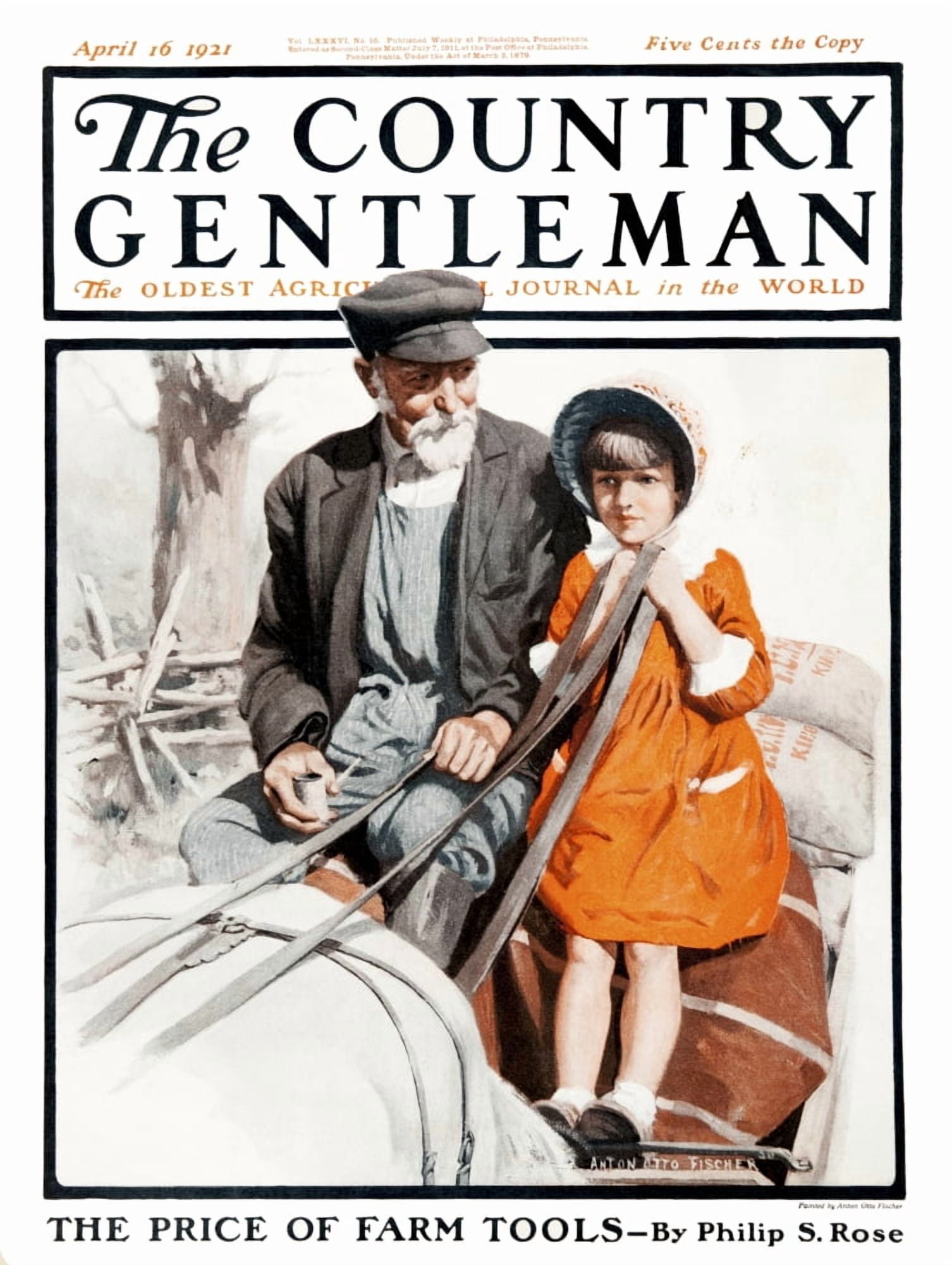 Cover of Country Gentleman agricultural magazine from the early 20th century Canvas Art - Remsberg Inc Design Pics (13 x 17)