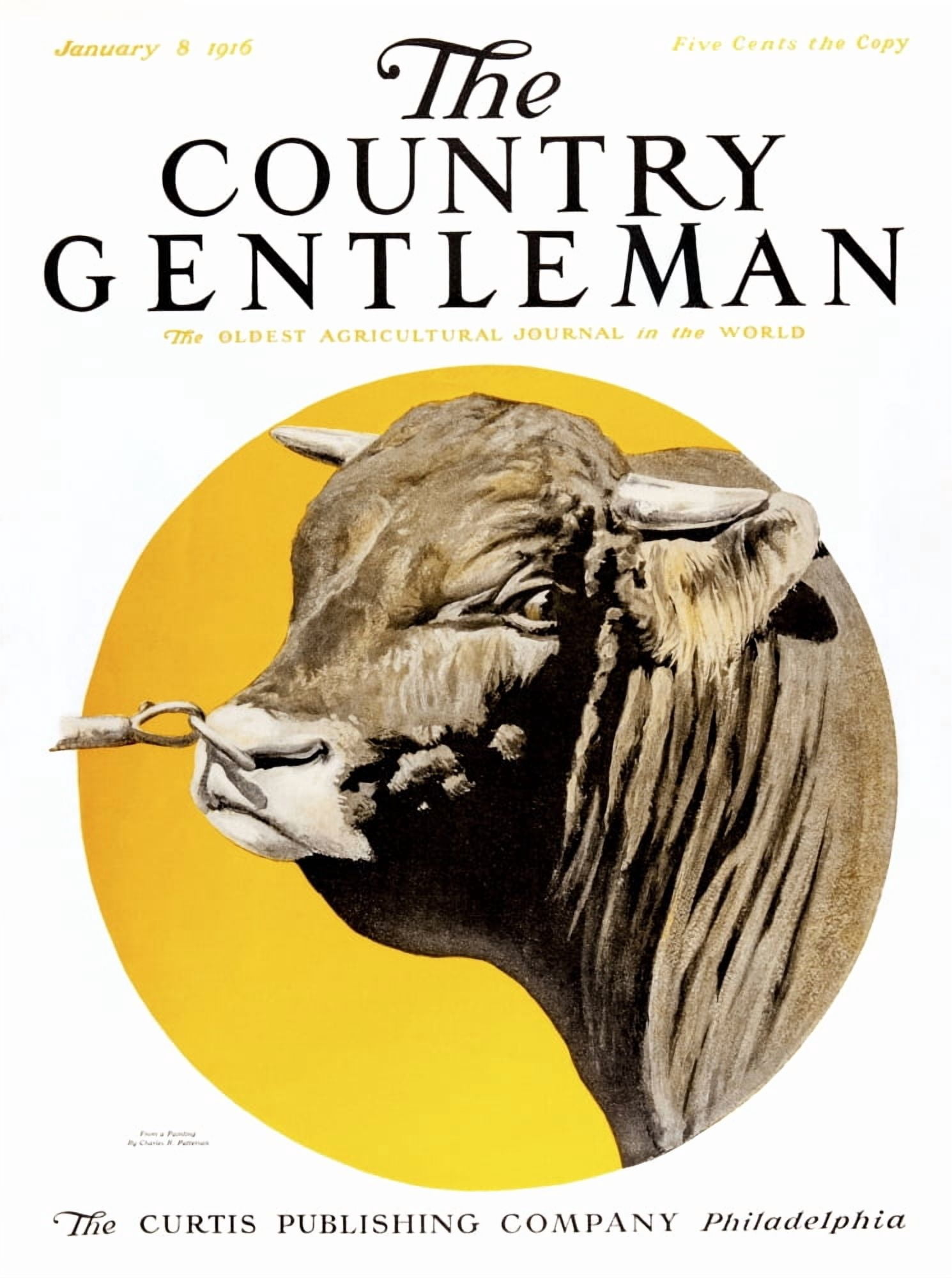 Cover of Country Gentleman agricultural magazine from the early 20th century Canvas Art - Remsberg Inc Design Pics (13 x 17)