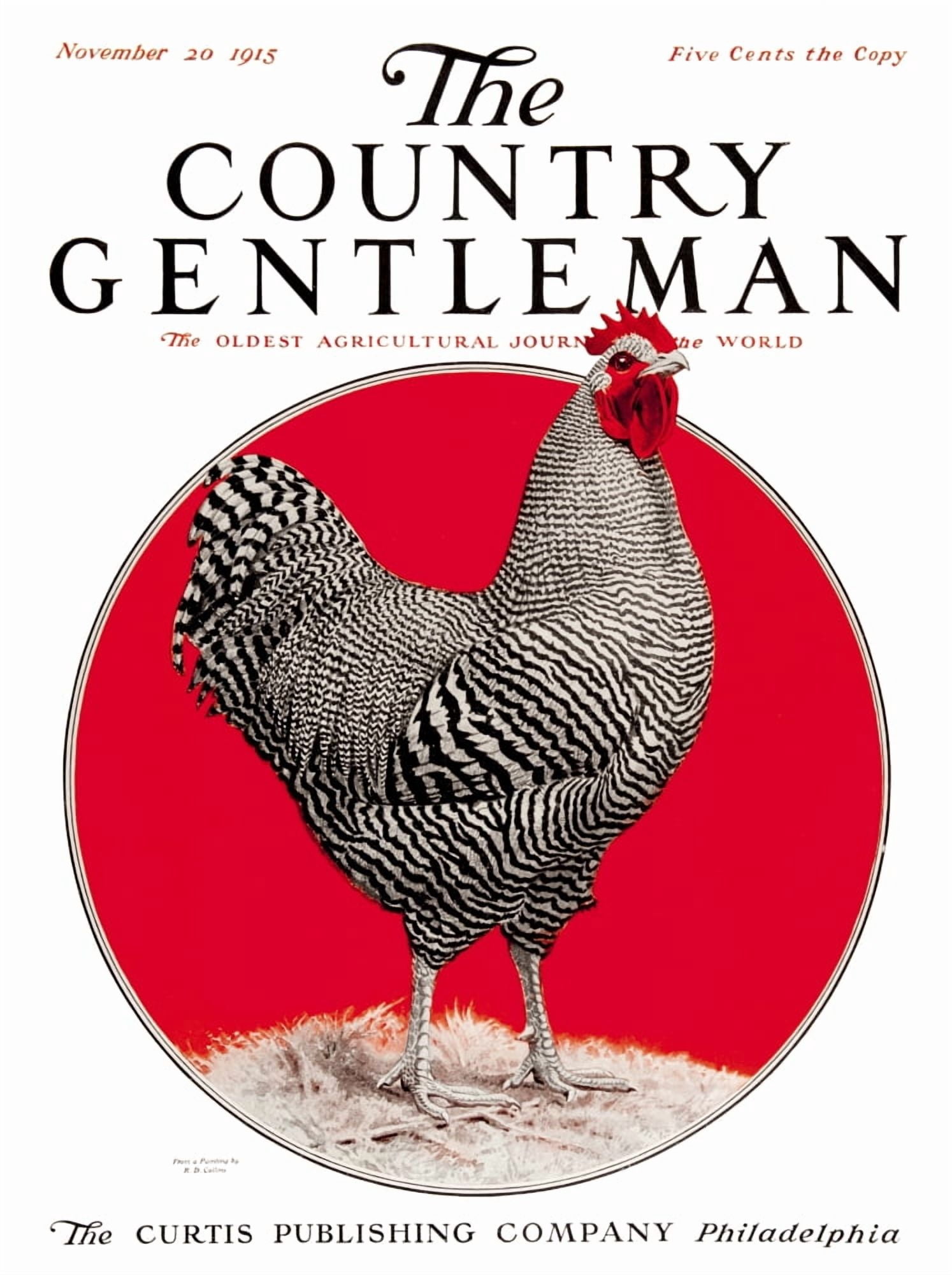 Cover of Country Gentleman agricultural magazine from the early 20th century Canvas Art - Remsberg Inc Design Pics (13 x 17)