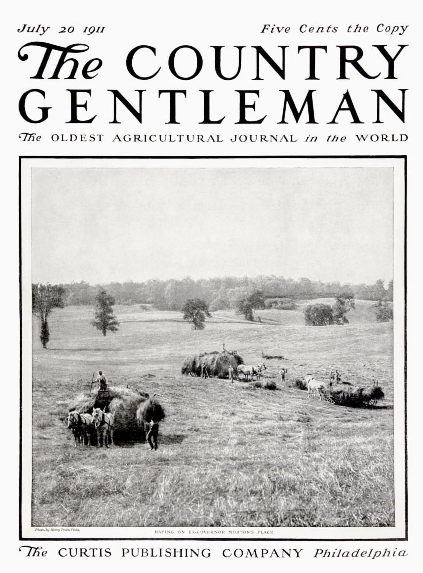 Cover of Country Gentleman agricultural magazine from the early 20th century Canvas Art - Remsberg Inc Design Pics (13 x 18)