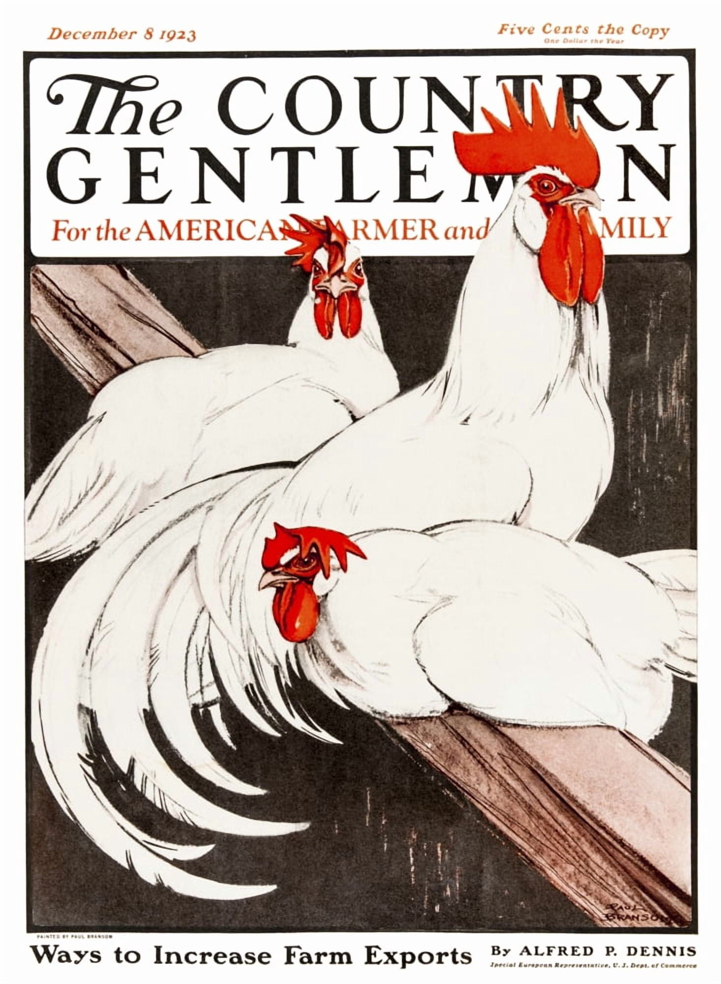 Cover of Country Gentleman agricultural magazine from the early 20th century Canvas Art - Remsberg Inc Design Pics (13 x 18)
