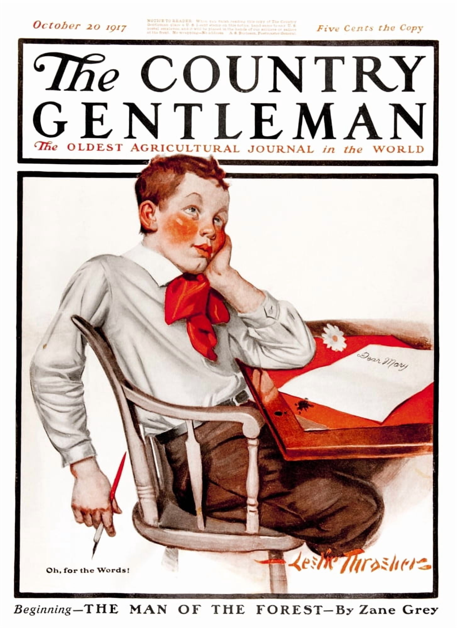 Cover of Country Gentleman agricultural magazine from the early 20th century Canvas Art - Remsberg Inc Design Pics (13 x 18)