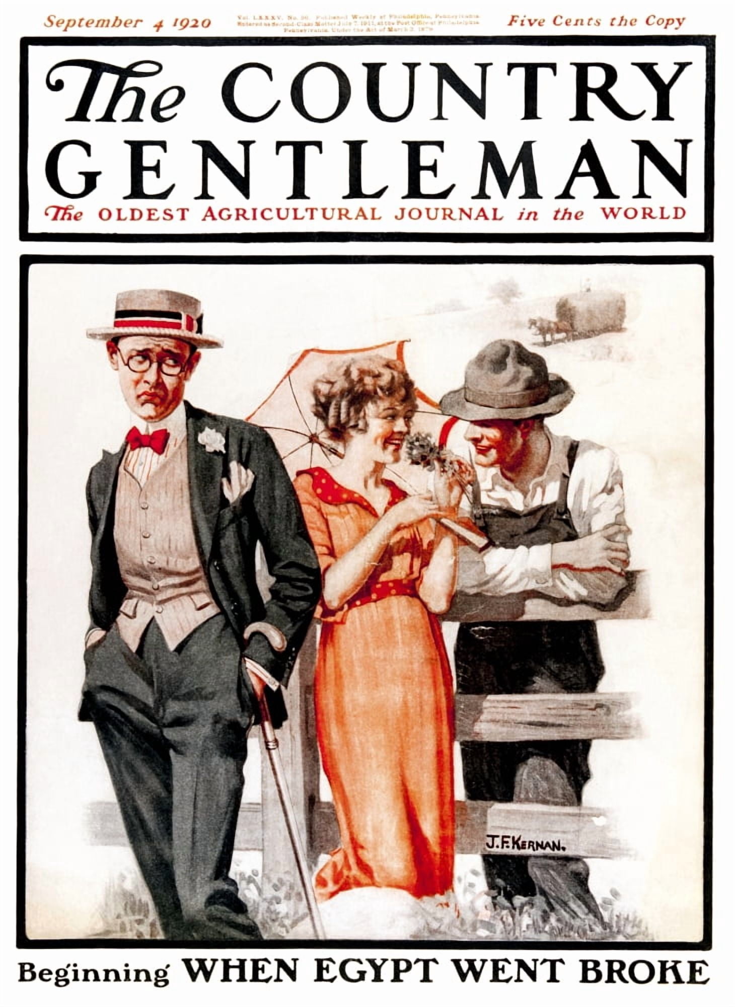 Cover of Country Gentleman agricultural magazine from the early 20th century Canvas Art - Remsberg Inc Design Pics (13 x 18)