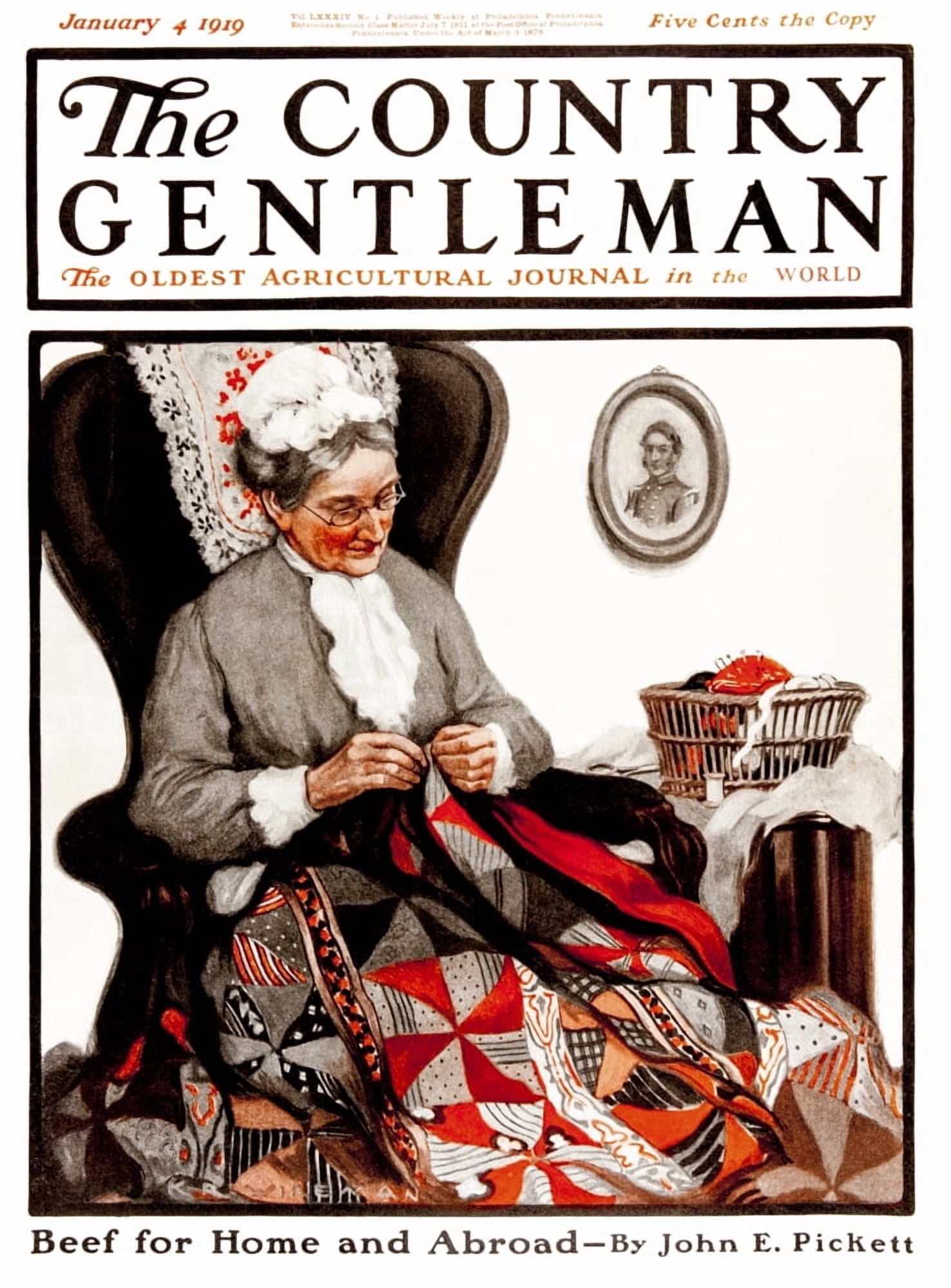 Cover of Country Gentleman agricultural magazine from the early 20th century Canvas Art - Remsberg Inc Design Pics (13 x 18)