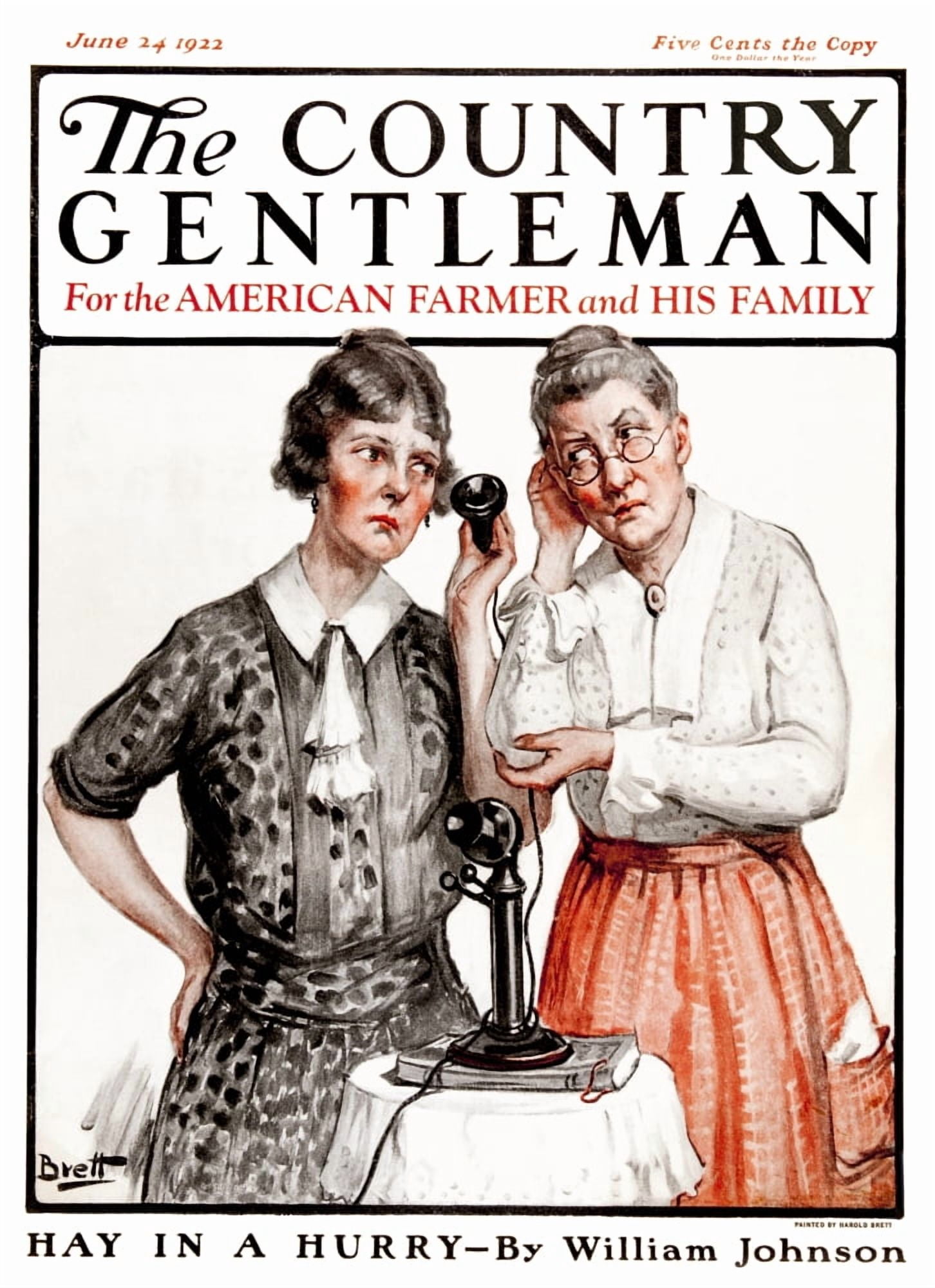 Cover of Country Gentleman agricultural magazine from the early 20th century Canvas Art - Remsberg Inc Design Pics (13 x 18)