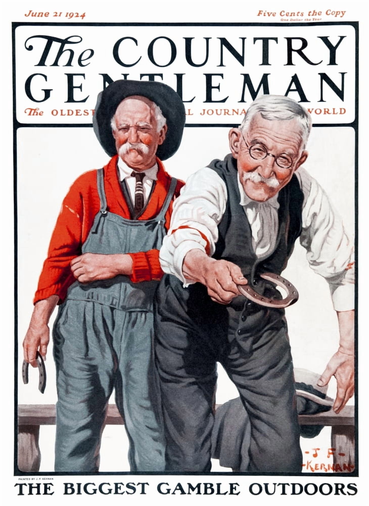 Cover of Country Gentleman agricultural magazine from the early 20th century Canvas Art - Remsberg Inc Design Pics (13 x 18)