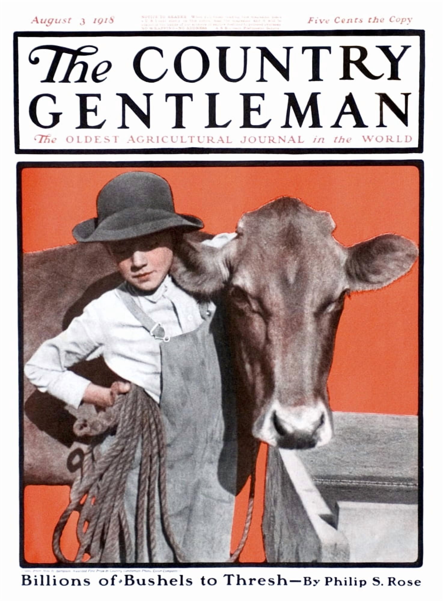 Cover of Country Gentleman agricultural magazine from the early 20th century Canvas Art - Remsberg Inc Design Pics (13 x 18)