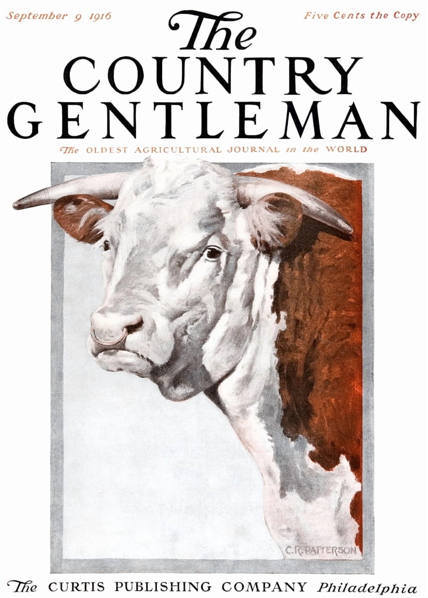 Cover of Country Gentleman agricultural magazine from the early 20th century Canvas Art - Remsberg Inc Design Pics (13 x 18)