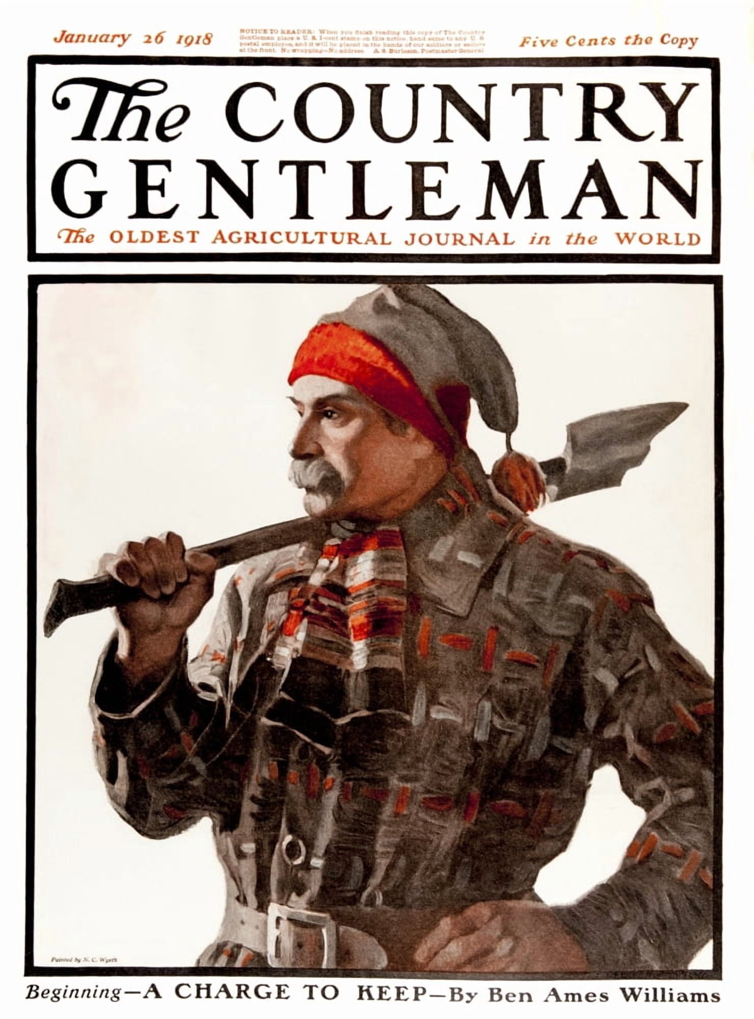 Cover of Country Gentleman agricultural magazine from the early 20th century Canvas Art - Remsberg Inc Design Pics (13 x 18)