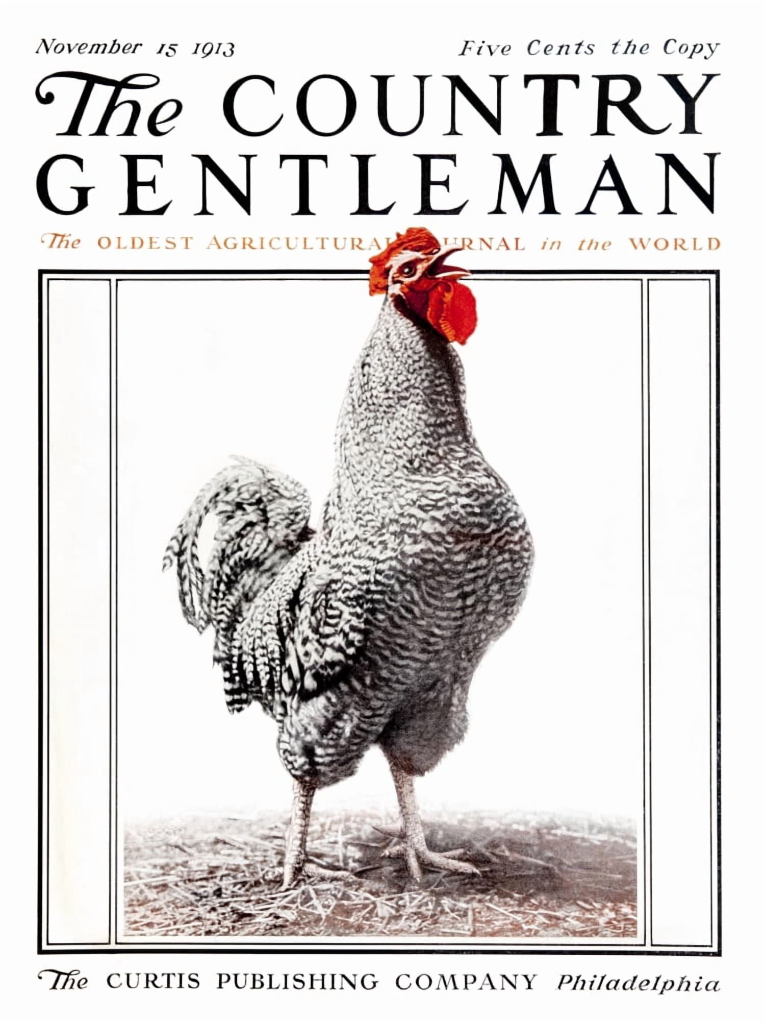Cover of Country Gentleman agricultural magazine from the early 20th century Canvas Art - Remsberg Inc Design Pics (26 x 34)