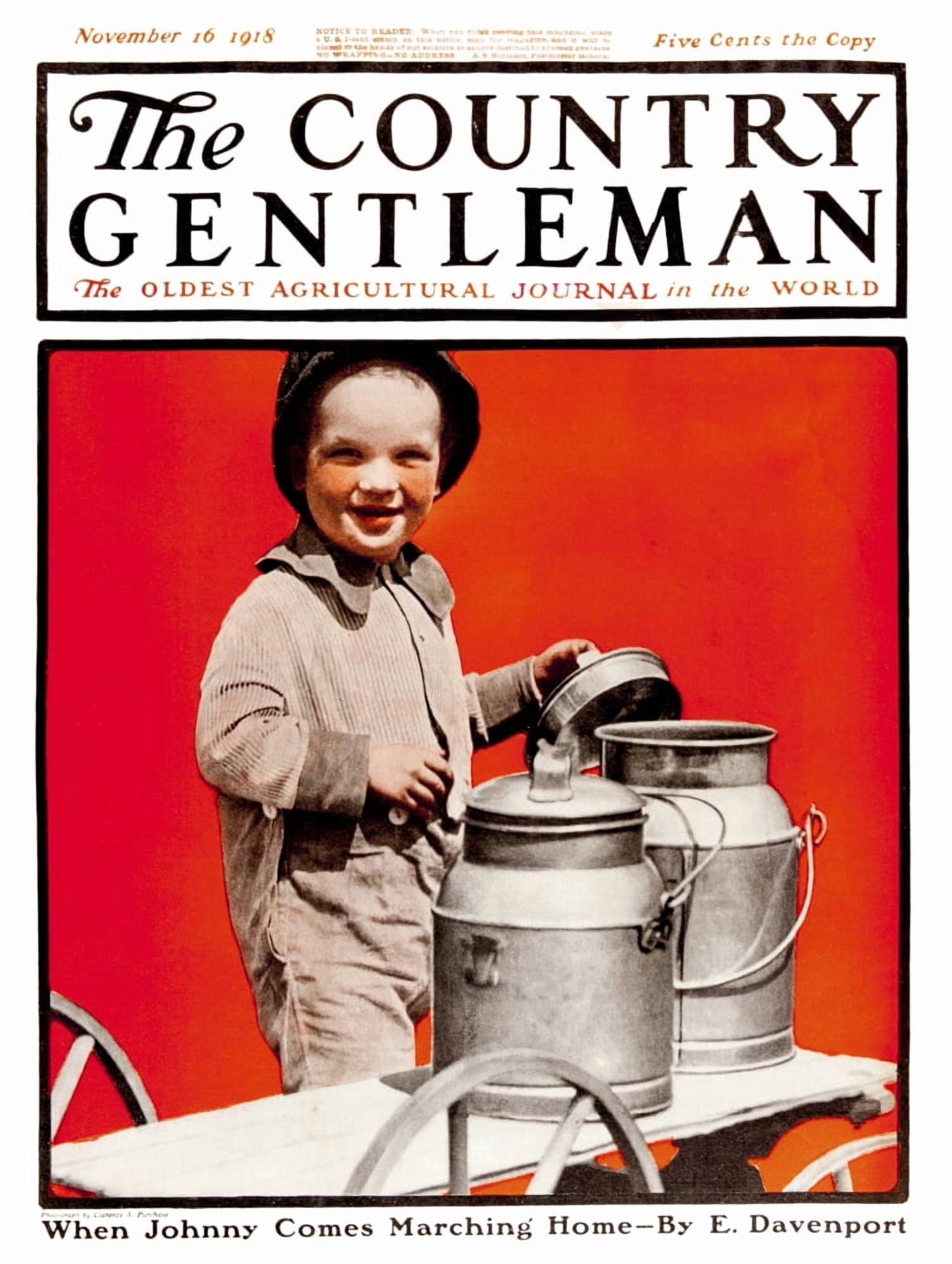 Cover of Country Gentleman agricultural magazine from the early 20th century Canvas Art - Remsberg Inc Design Pics (26 x 34)