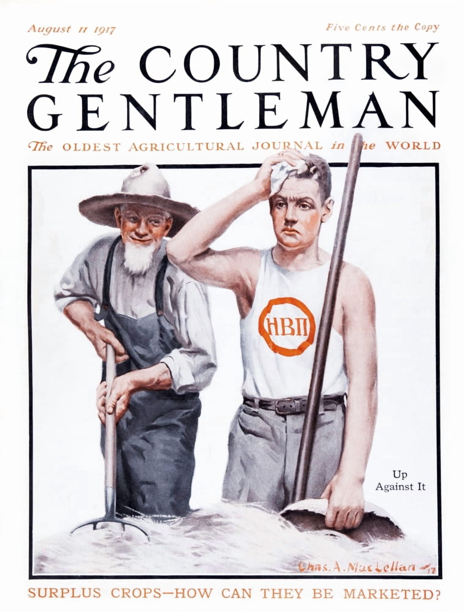 Cover of Country Gentleman agricultural magazine from the early 20th century Canvas Art - Remsberg Inc Design Pics (26 x 34)