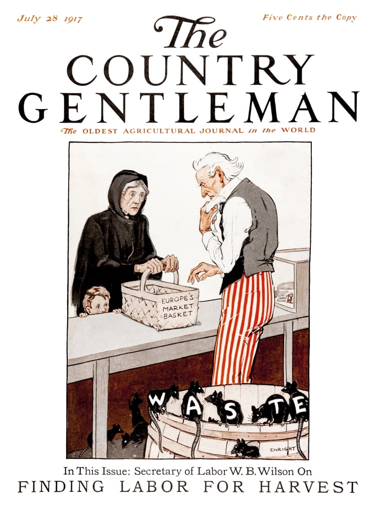 Cover of Country Gentleman agricultural magazine from the early 20th century Canvas Art - Remsberg Inc Design Pics (26 x 34)