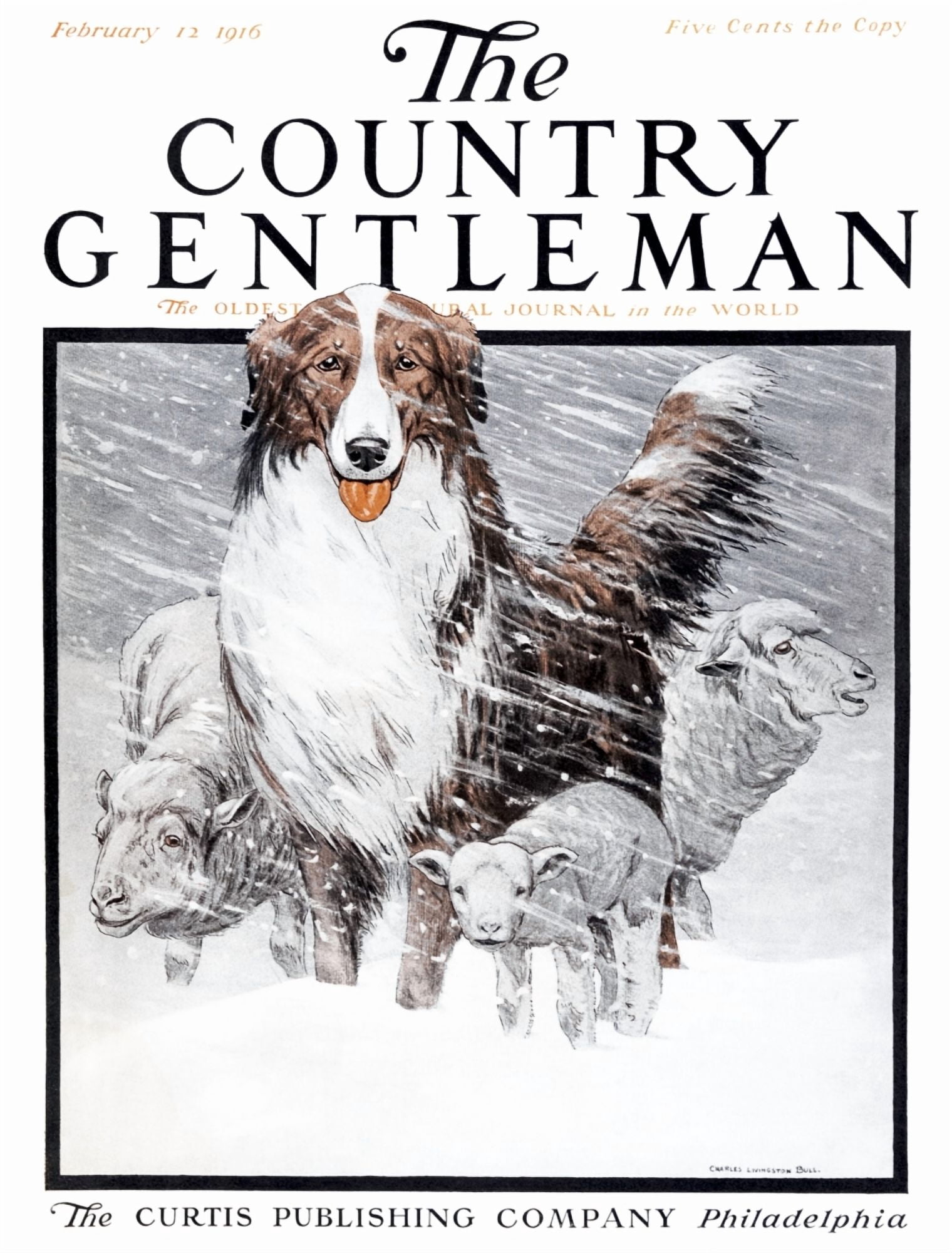 Cover of Country Gentleman agricultural magazine from the early 20th century Canvas Art - Remsberg Inc Design Pics (26 x 34)