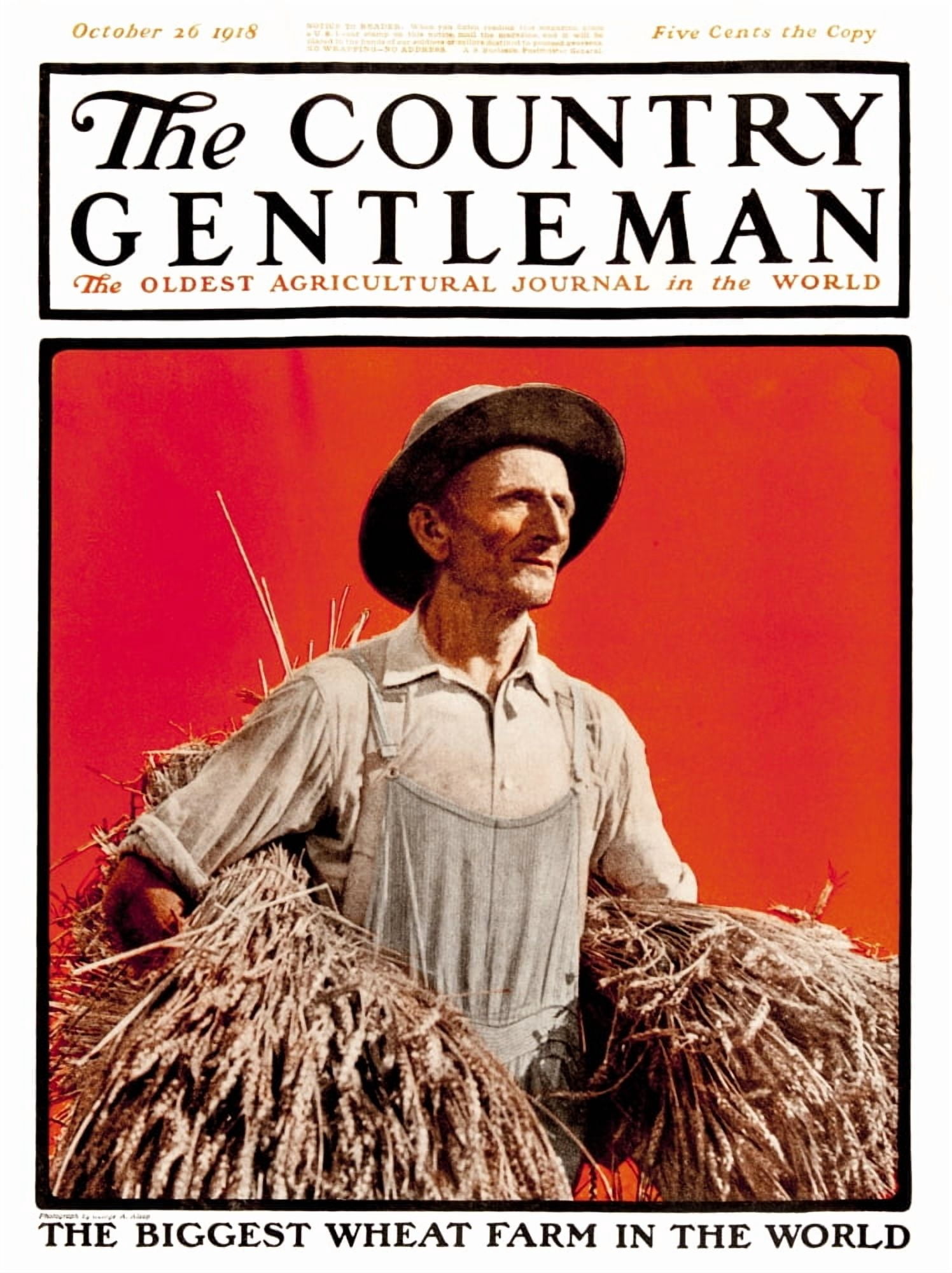 Cover of Country Gentleman agricultural magazine from the early 20th century Canvas Art - Remsberg Inc Design Pics (26 x 34)