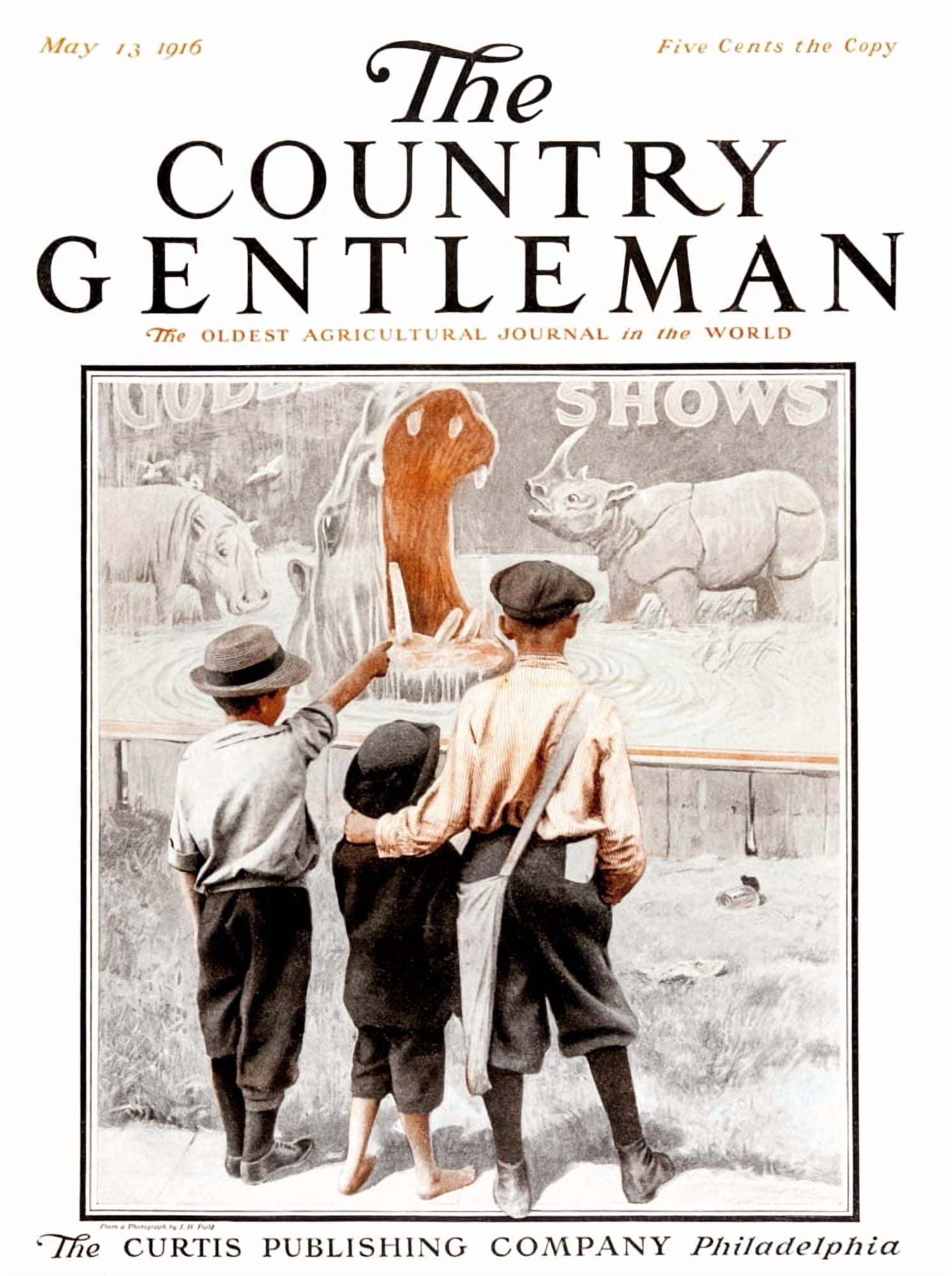 Cover of Country Gentleman agricultural magazine from the early 20th century Canvas Art - Remsberg Inc Design Pics (26 x 34)