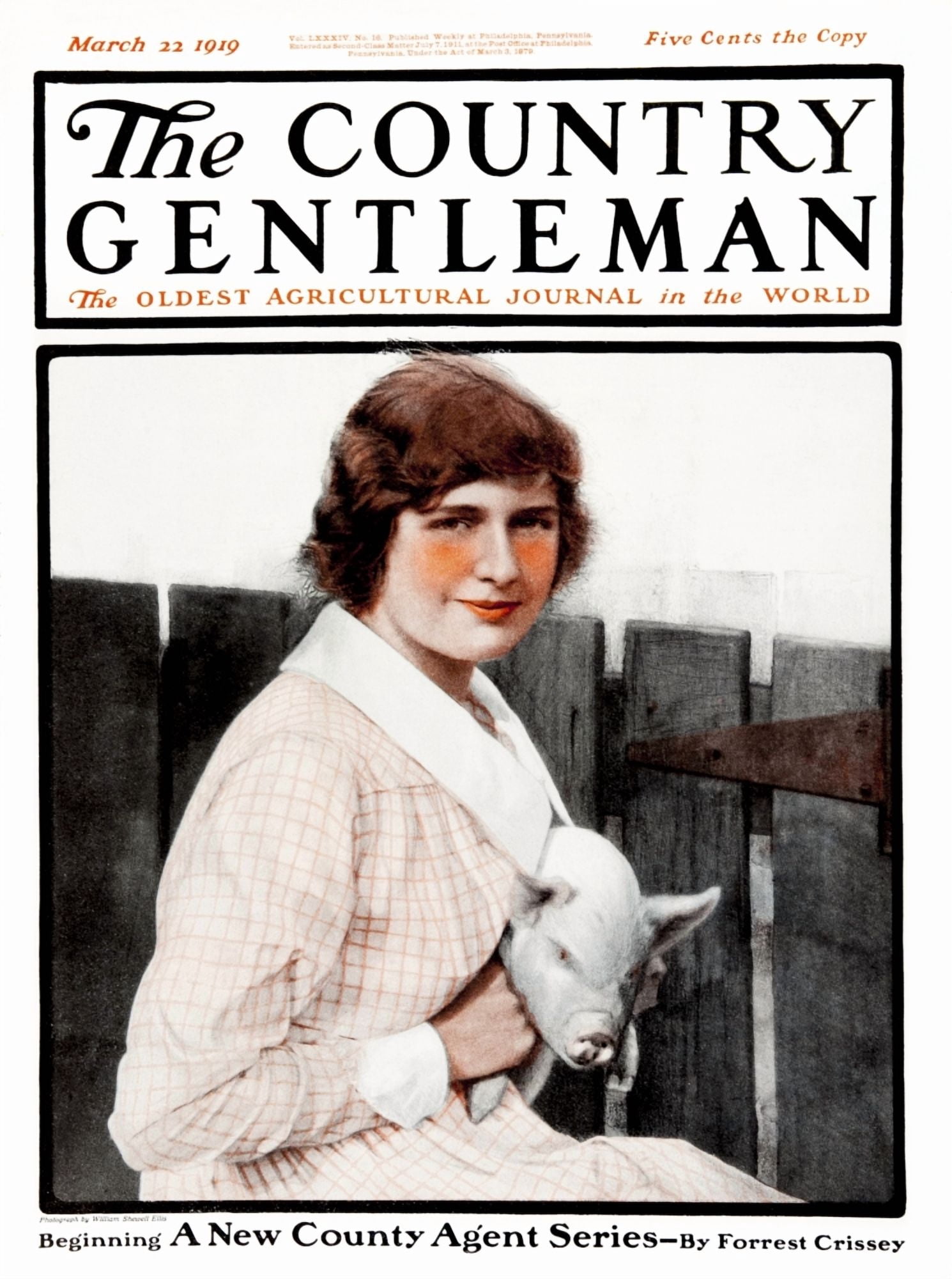 Cover of Country Gentleman agricultural magazine from the early 20th century Canvas Art - Remsberg Inc Design Pics (26 x 34)