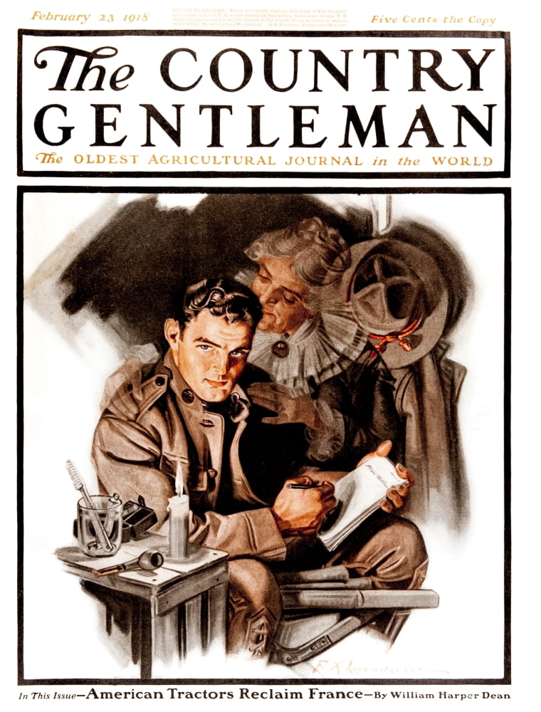 Cover of Country Gentleman agricultural magazine from the early 20th century Canvas Art - Remsberg Inc Design Pics (26 x 34)