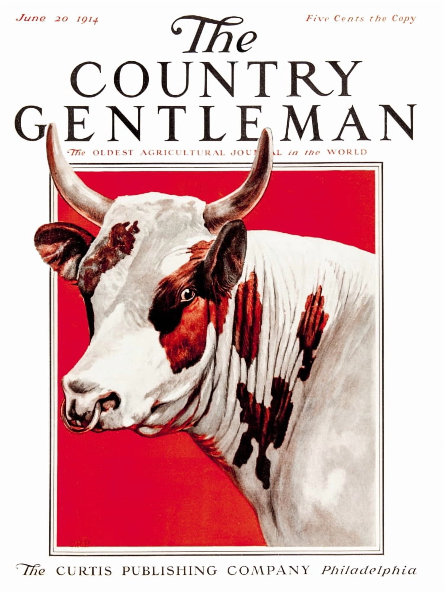 Cover of Country Gentleman agricultural magazine from the early 20th century Canvas Art - Remsberg Inc Design Pics (26 x 34)