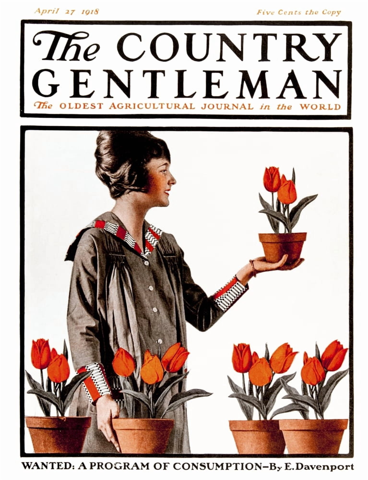 Cover of Country Gentleman agricultural magazine from the early 20th century Canvas Art - Remsberg Inc Design Pics (26 x 34)