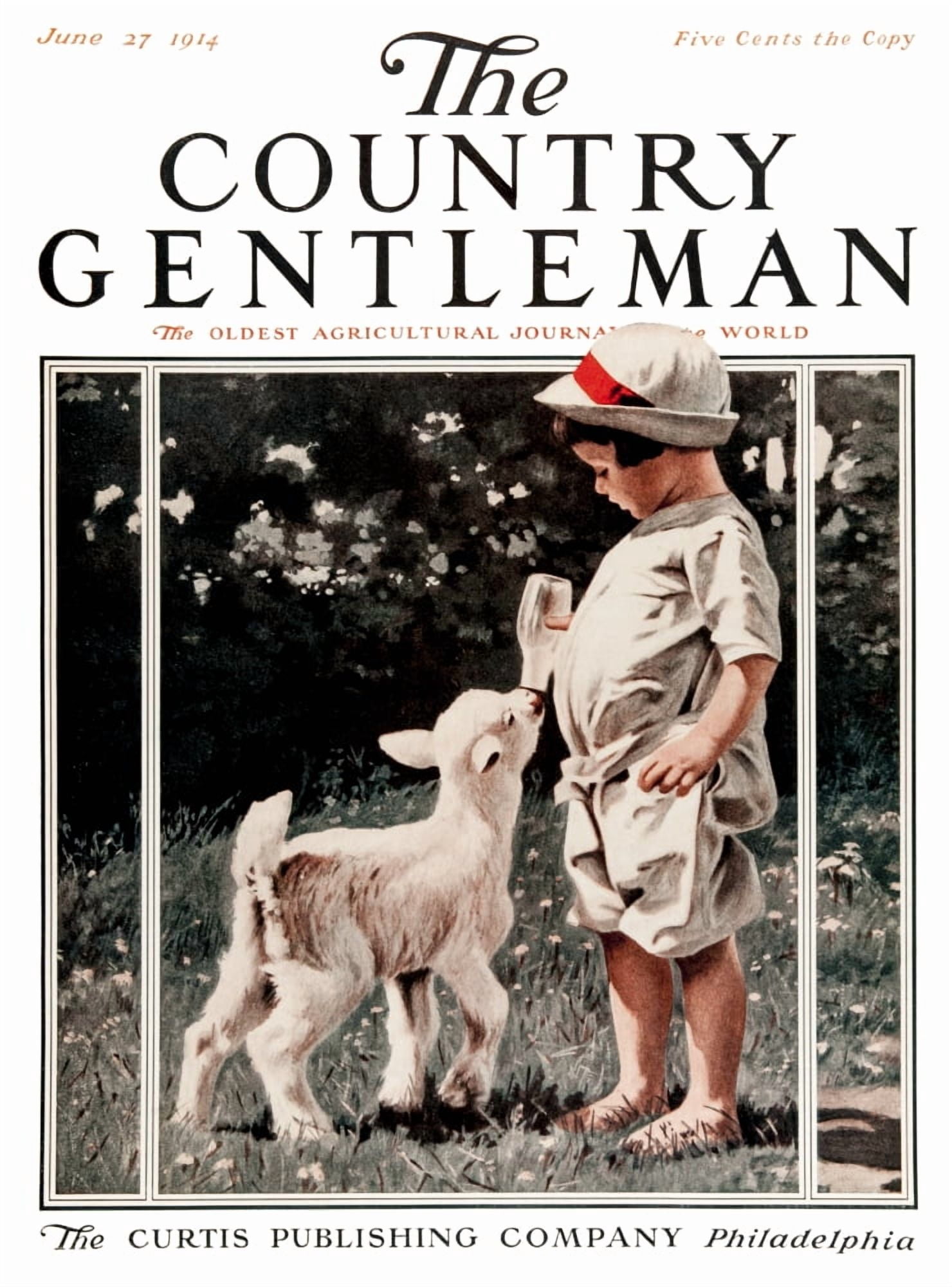 Cover of Country Gentleman agricultural magazine from the early 20th century Canvas Art - Remsberg Inc Design Pics (26 x 36)