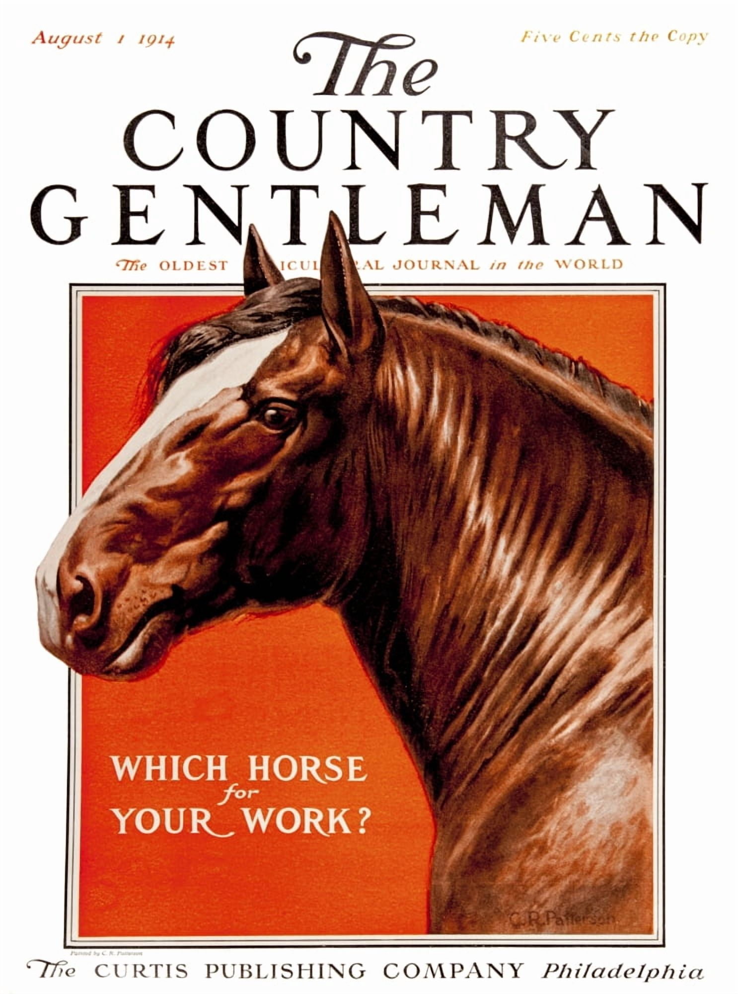 Cover of Country Gentleman agricultural magazine from the early 20th century Canvas Art - Remsberg Inc Design Pics (26 x 36)