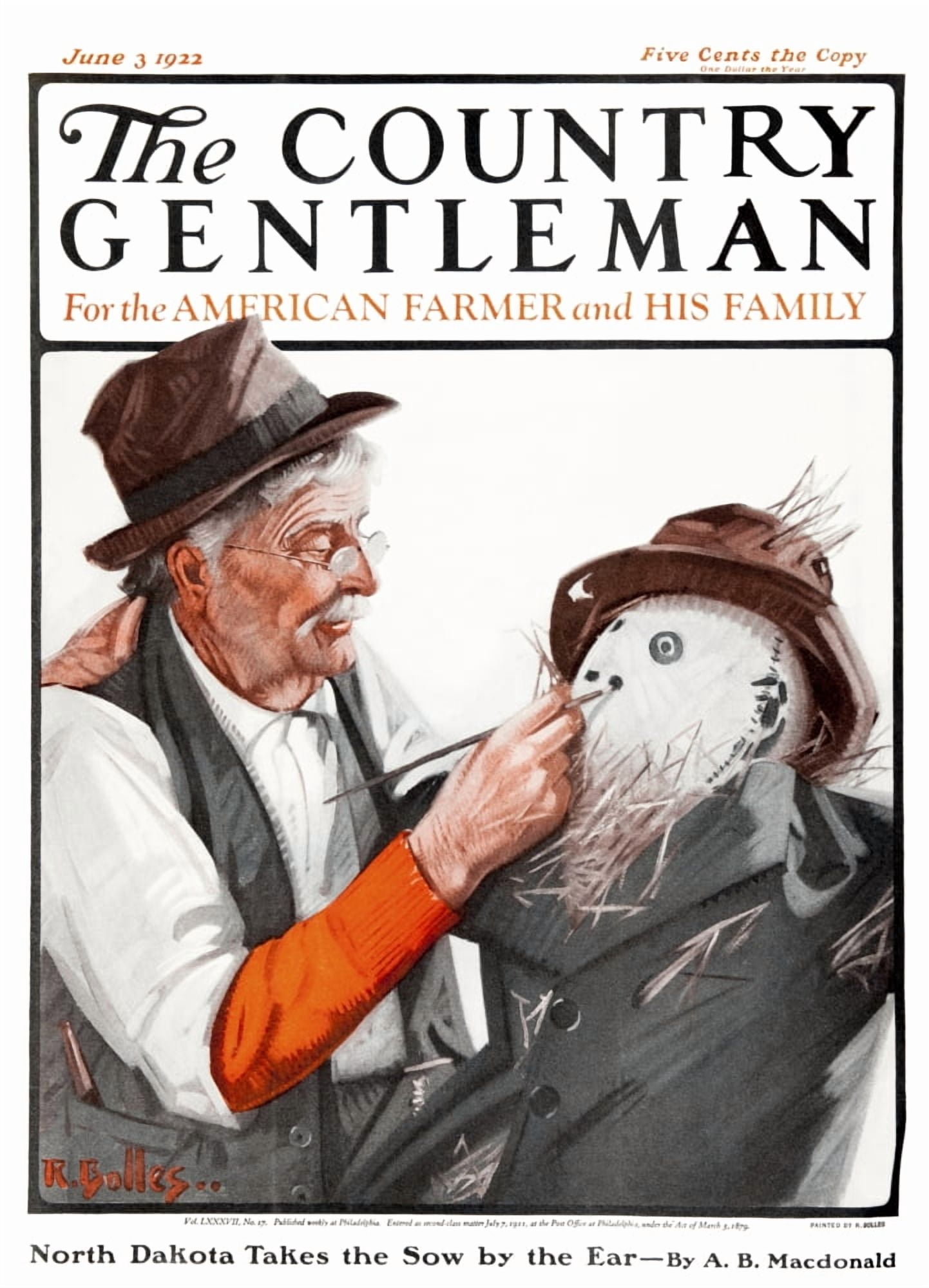 Cover of Country Gentleman agricultural magazine from the early 20th century Canvas Art - Remsberg Inc Design Pics (26 x 36)