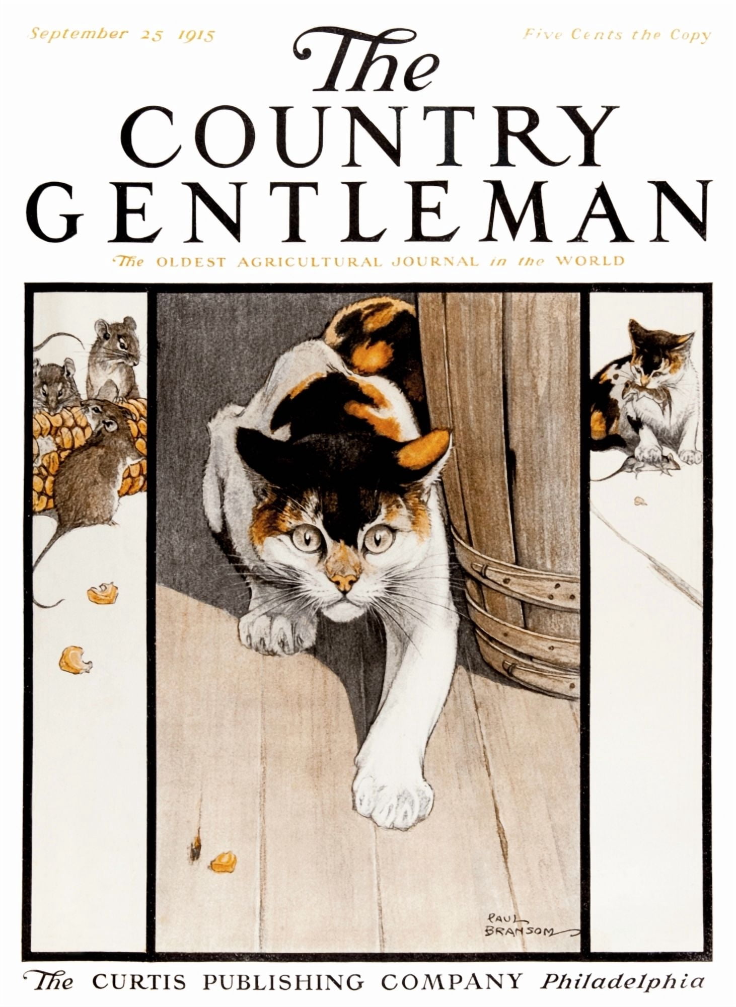 Cover of Country Gentleman agricultural magazine from the early 20th century Canvas Art - Remsberg Inc Design Pics (26 x 36)