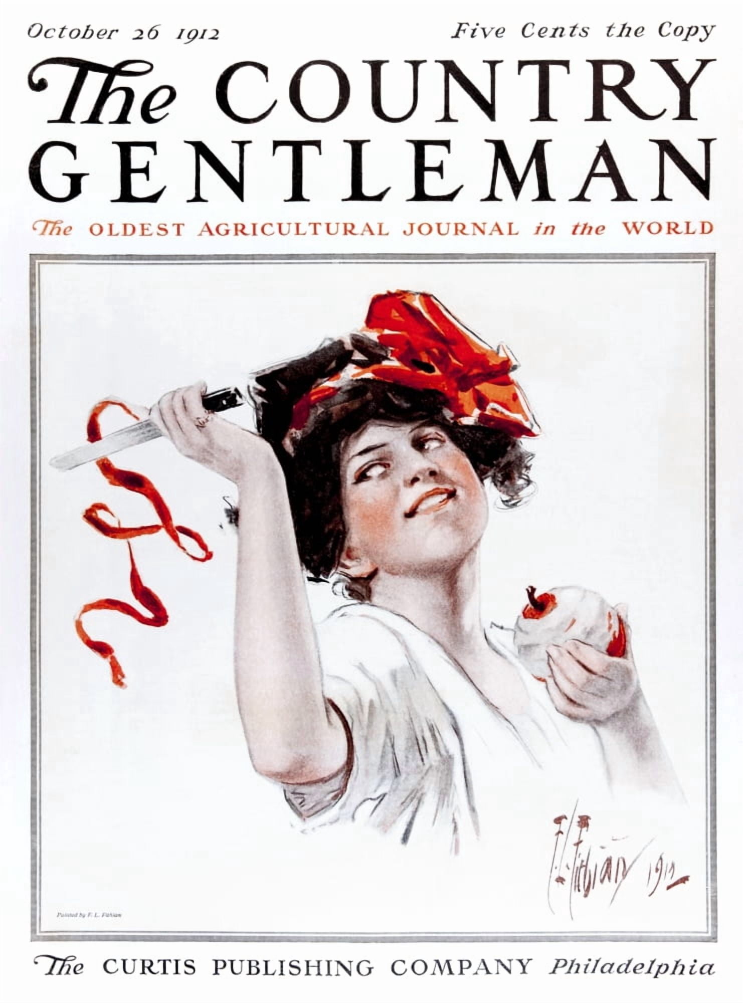 Cover of Country Gentleman agricultural magazine from the early 20th century Canvas Art - Remsberg Inc Design Pics (26 x 36)