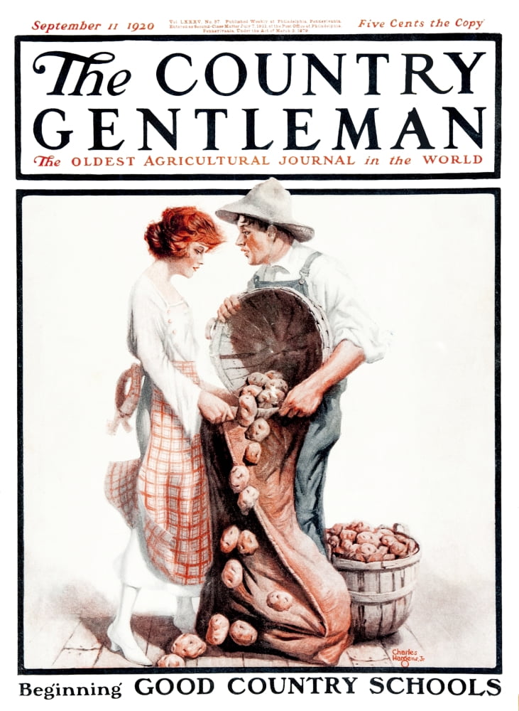 Cover of Country Gentleman agricultural magazine from the early 20th century Canvas Art - Remsberg Inc Design Pics (26 x 36)