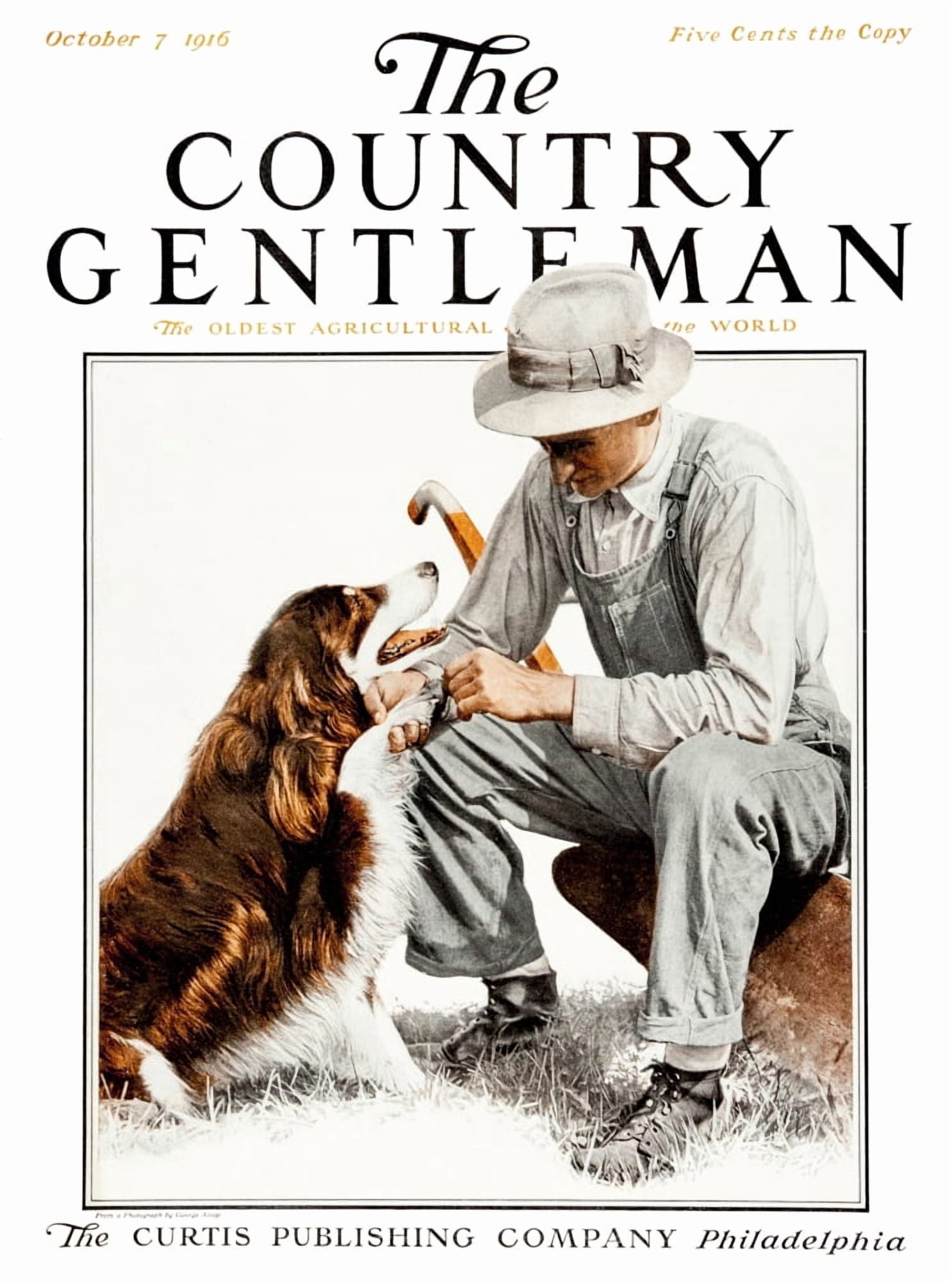 Cover of Country Gentleman agricultural magazine from the early 20th century Canvas Art - Remsberg Inc Design Pics (26 x 36)
