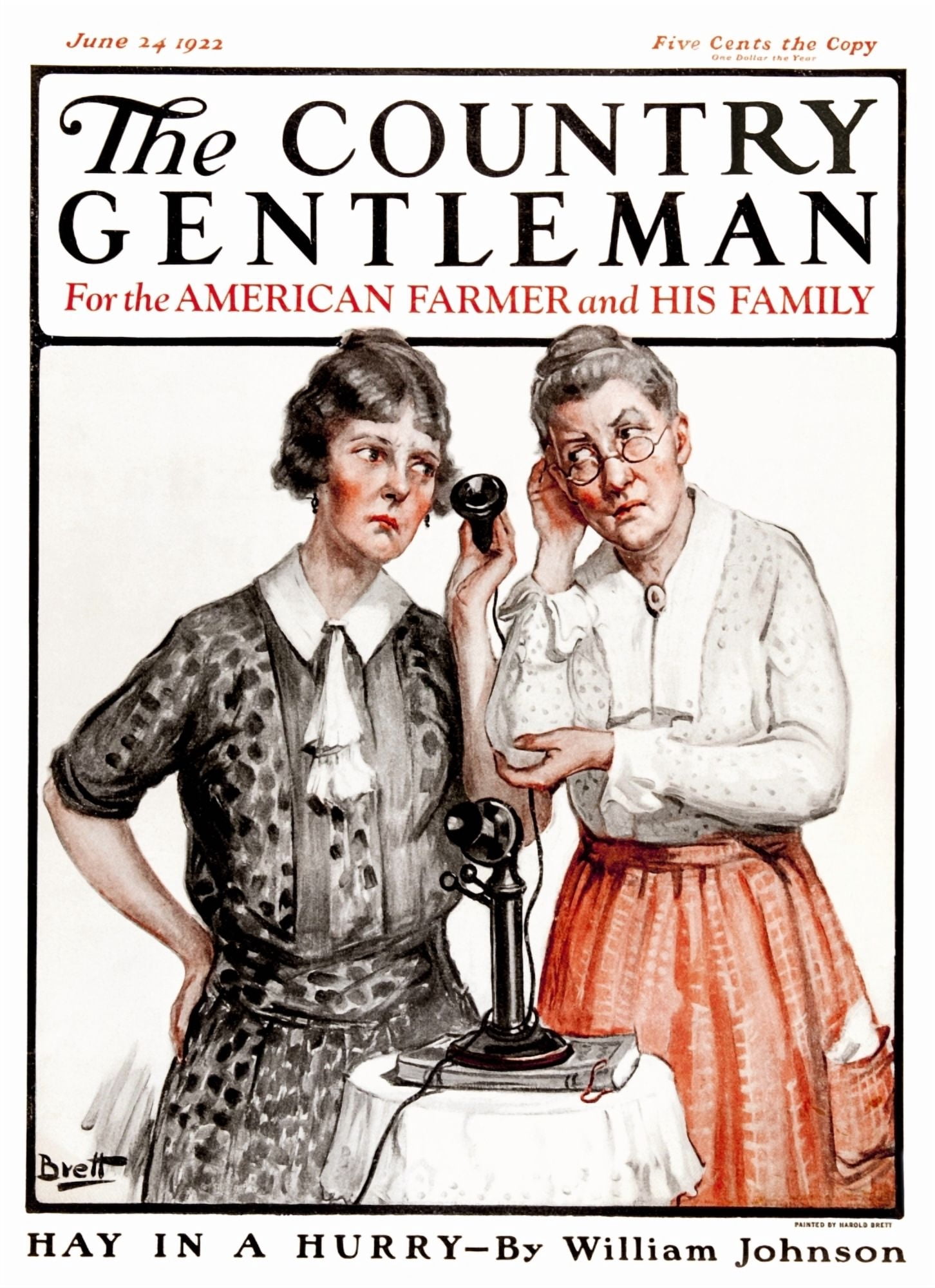 Cover of Country Gentleman agricultural magazine from the early 20th century Canvas Art - Remsberg Inc Design Pics (26 x 36)