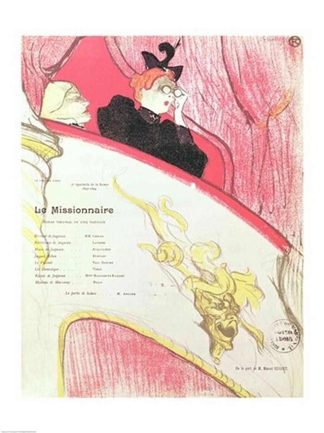 Cover of a programme for Le Missionaire at the Theatre Libre Canvas Art - Henri de Toulouse-Lautrec (24 x 36)