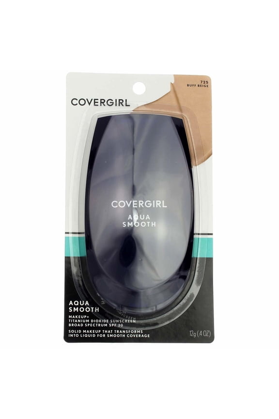 AquaSmooth Compact Foundation, Buff Beige [725] 0.40 oz (Pack of 2)