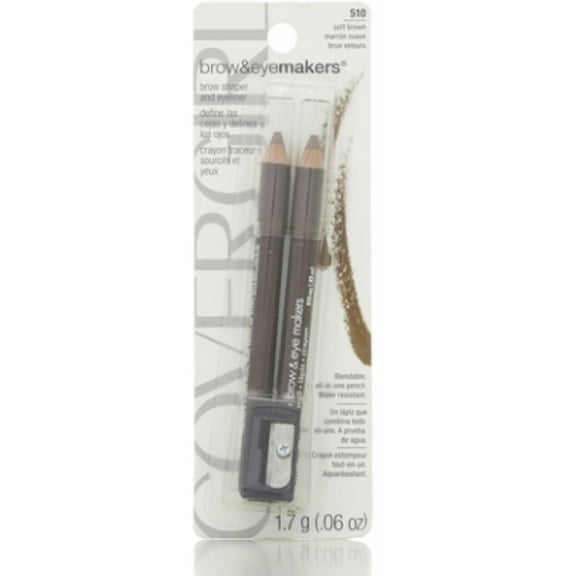 CoverGirl Brow & Eye Makers Brow Shaper & Eyeliner, Soft Brown 510, .06 oz