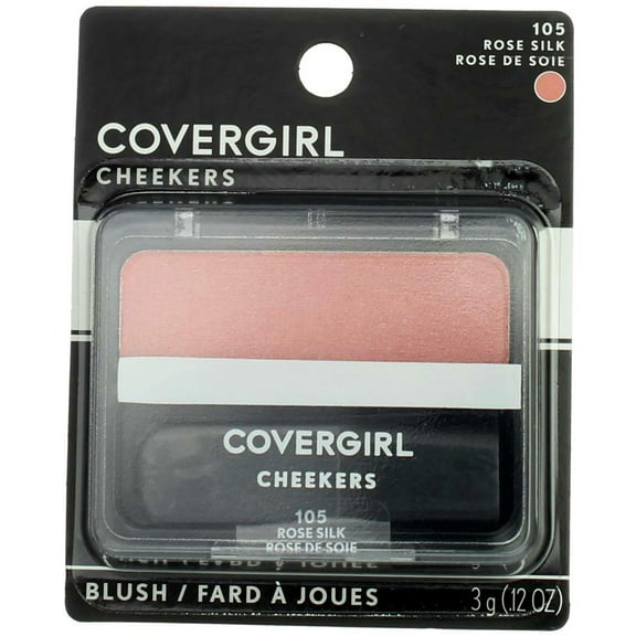 CoverGirl Cheekers Blush, Rose Silk [105], 0.12 oz (Pack of 6)
