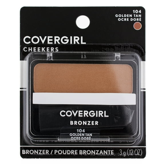 CoverGirl Cheekers Bronzer, Golden Tan 104, 0.12 oz (2 Pack)