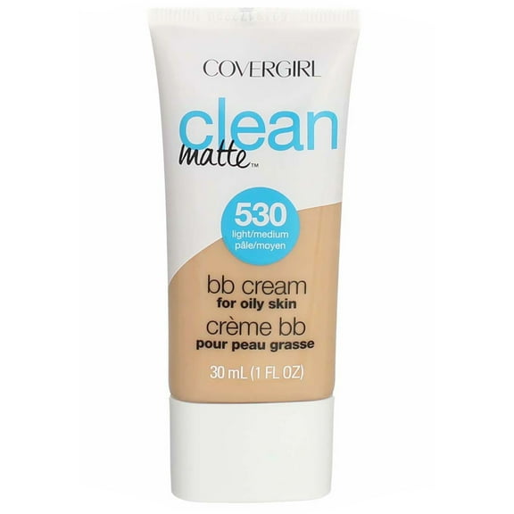 CoverGirl Clean Matte BB Cream For Oily Skin, Light/Medium 530, 1 fl oz (1 Pack)