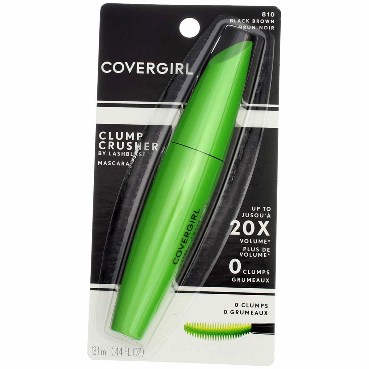 CoverGirl Clump Crusher Mascara By Lashblast, Black Brown [810] 0.44 oz (Pack of 4)