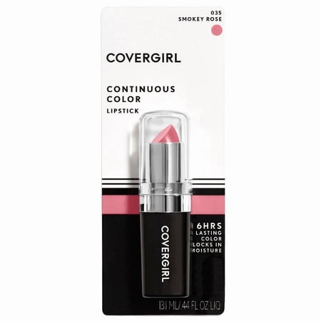 CoverGirl Continuous Color Lipstick, Smokey Rose, 0.13 oz