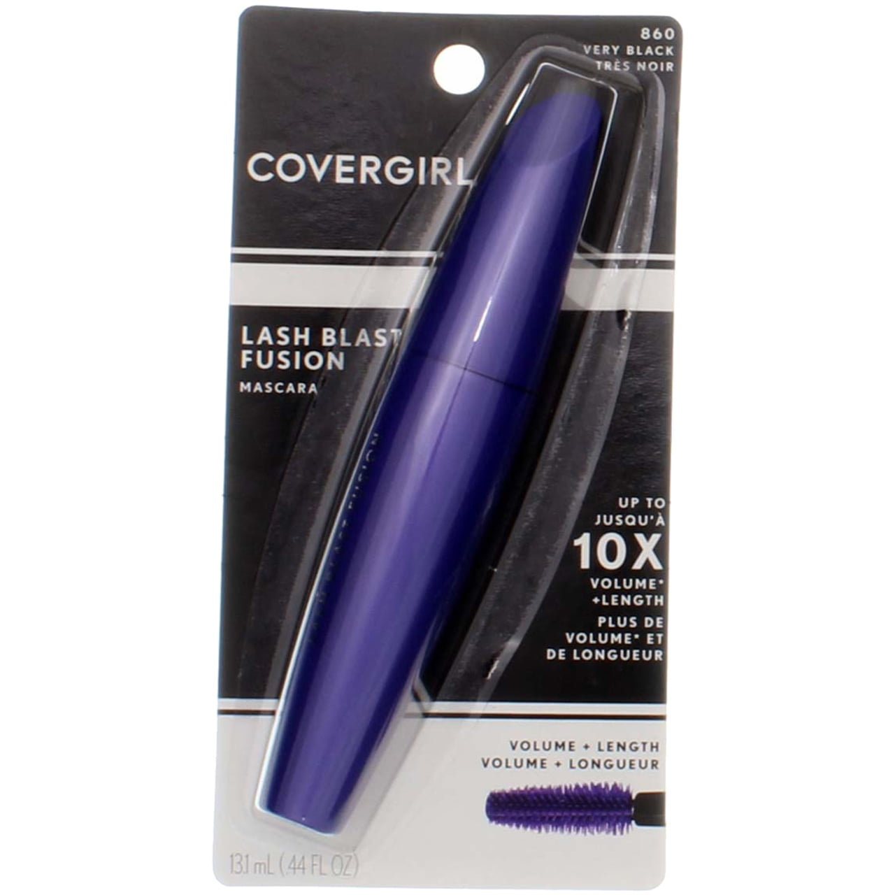CoverGirl LashBlastFusion Mascara, Very Black [860], 0.44 oz (Pack of 6)