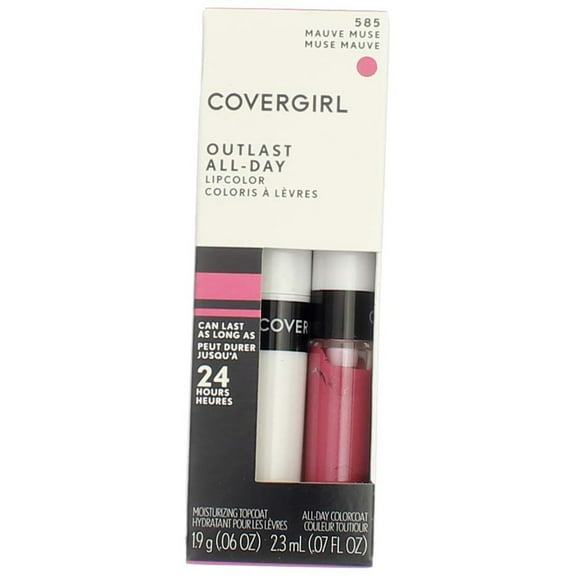 CoverGirl Outlast All-Day Lip Color, Mauve Muse, 0.07 fl oz, 2 Ct