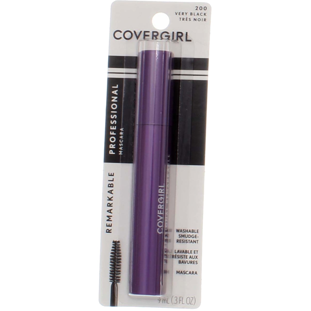 CoverGirl Professional Remarkable Washable Mascara, Black Brown [210] 0.30 oz (Pack of 3)