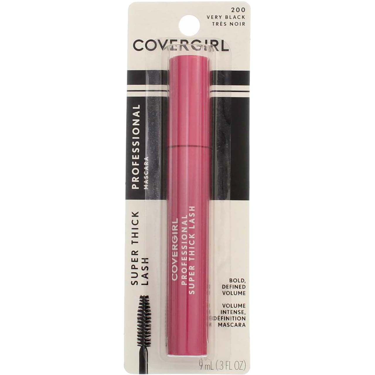CoverGirl Professional Super Thick Lash Mascara, Very Black [200] 0.30 oz (Pack of 4)